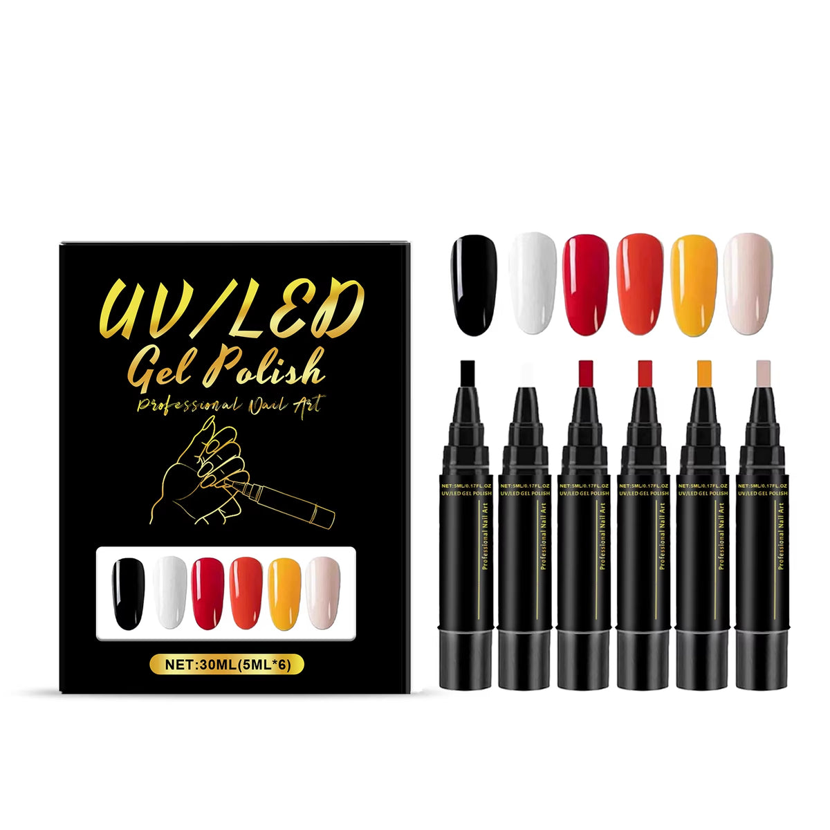 Multicolor Diy Nail Art Pen High Pigment Bright Color Quickly Dry Safe Easy Use Waterproof Painting Tool for Nail Decoration